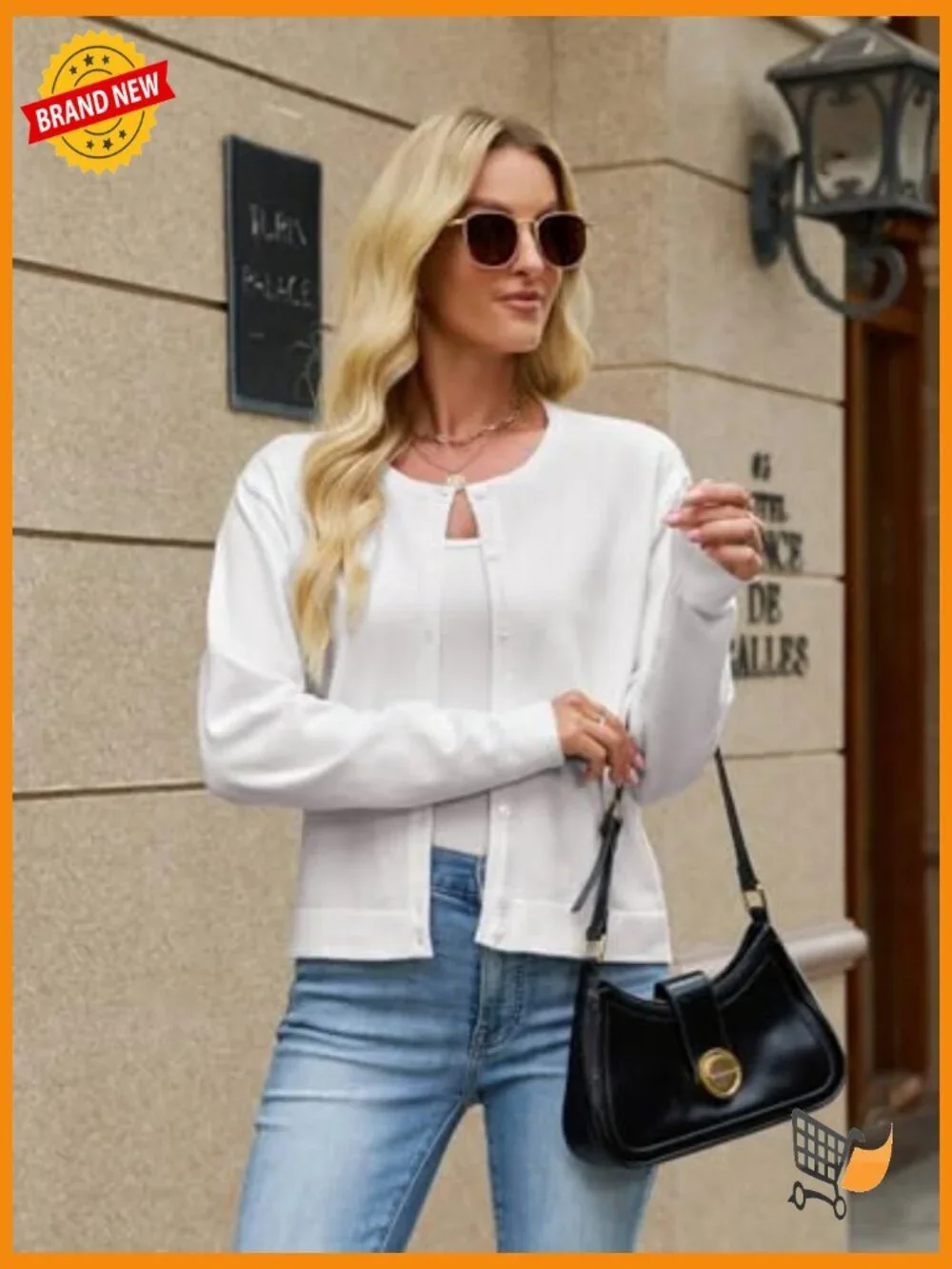 Cropped Cardigan Sweater Lightweight Bolero Shrug Button Down Long Sleeve Top